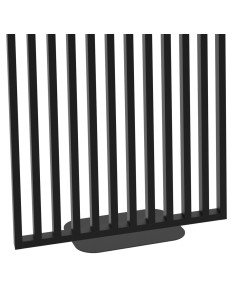 Samostatná stěna z lamel se základnou – Černá [30x60] 2