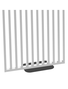 Samostatná stěna z lamel se základnou – Bílá [30x60] 2