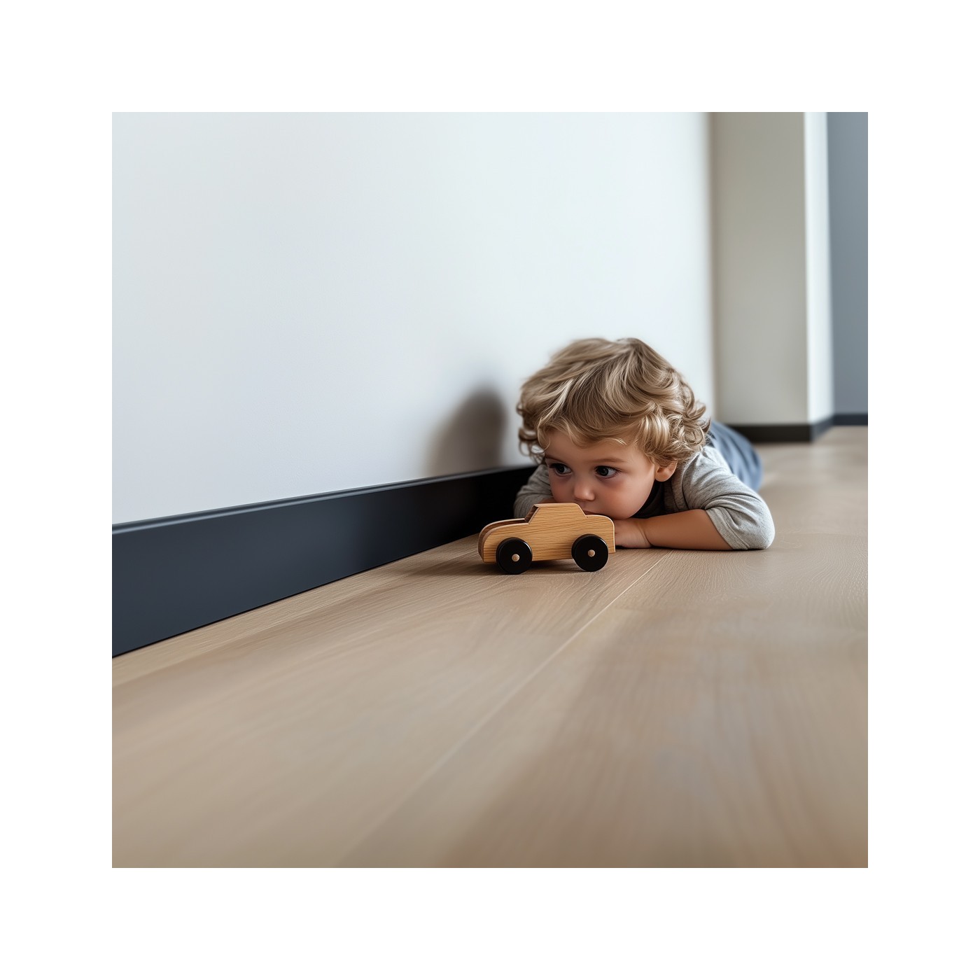 Wytrzymała czarna listwa przypodłogowa DuroFit PF080B 8cm - Premium Floor