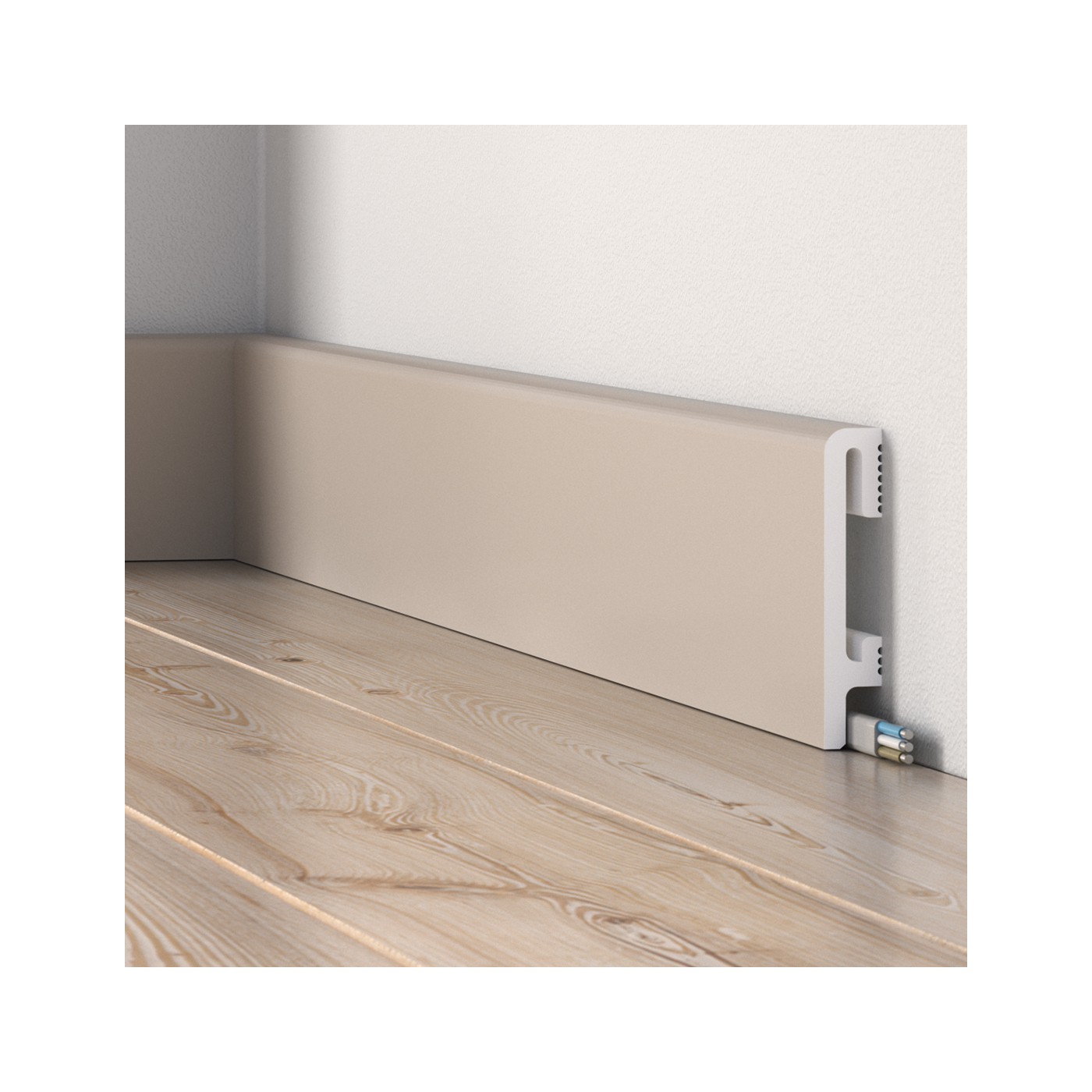 Maskująca listwa podłogowa Cappuccino DuroFit PF080C 8cm - Premium Floor