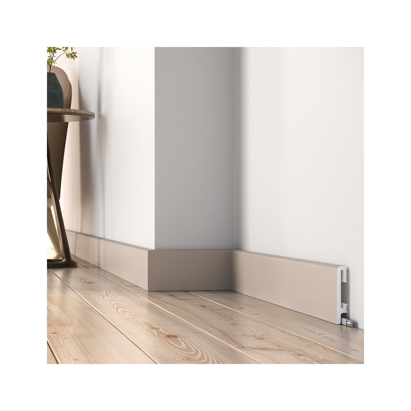 Maskująca listwa podłogowa Cappuccino DuroFit PF080C 8cm - Premium Floor