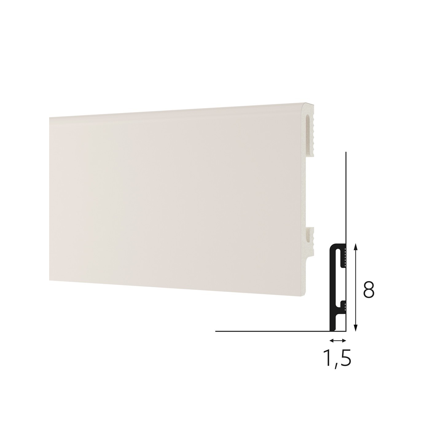 Dekoracyjna listwa przypodłogowa Kaszmir DuroFit PF080K 8cm - Premium Floor