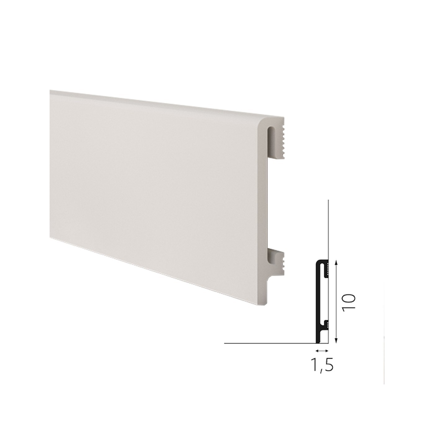 Biała wysoka listwa przypodłogowa DuroFit PF100 10cm - Premium Floor