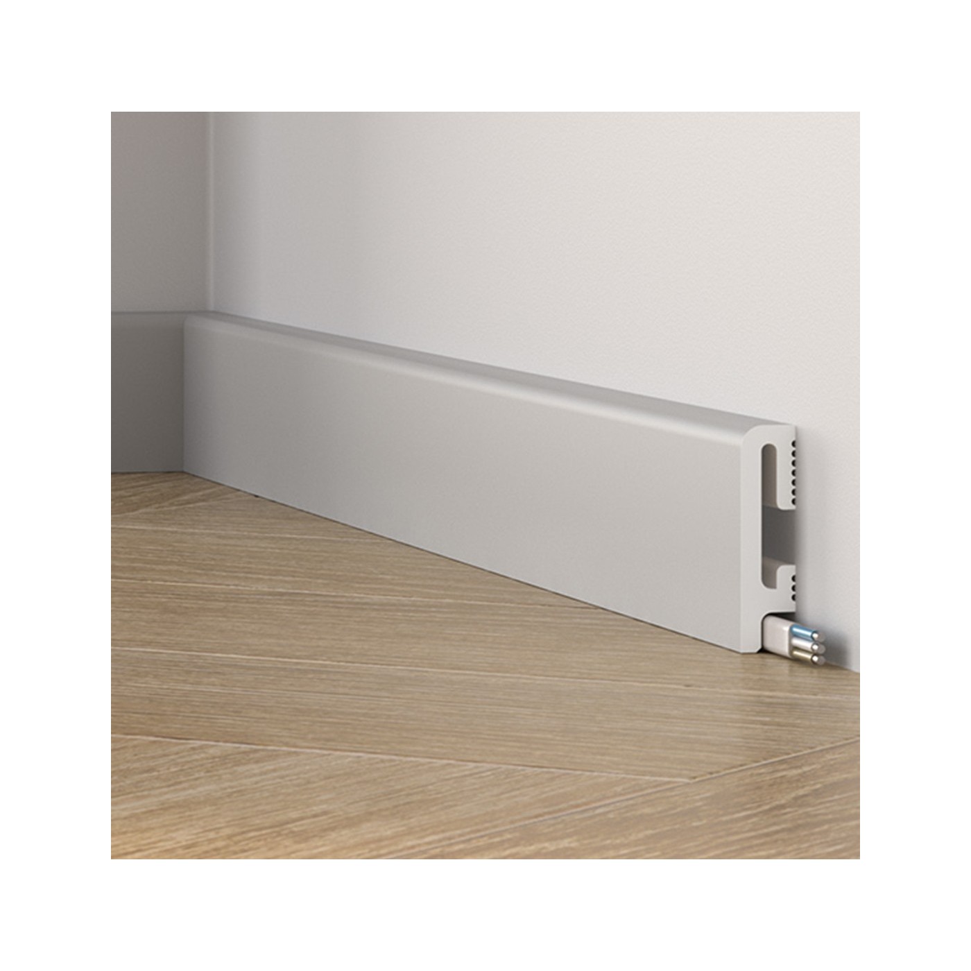Maskująca listwa przypodłogowa Szara DuroFit PF060G 6cm - Premium Floor