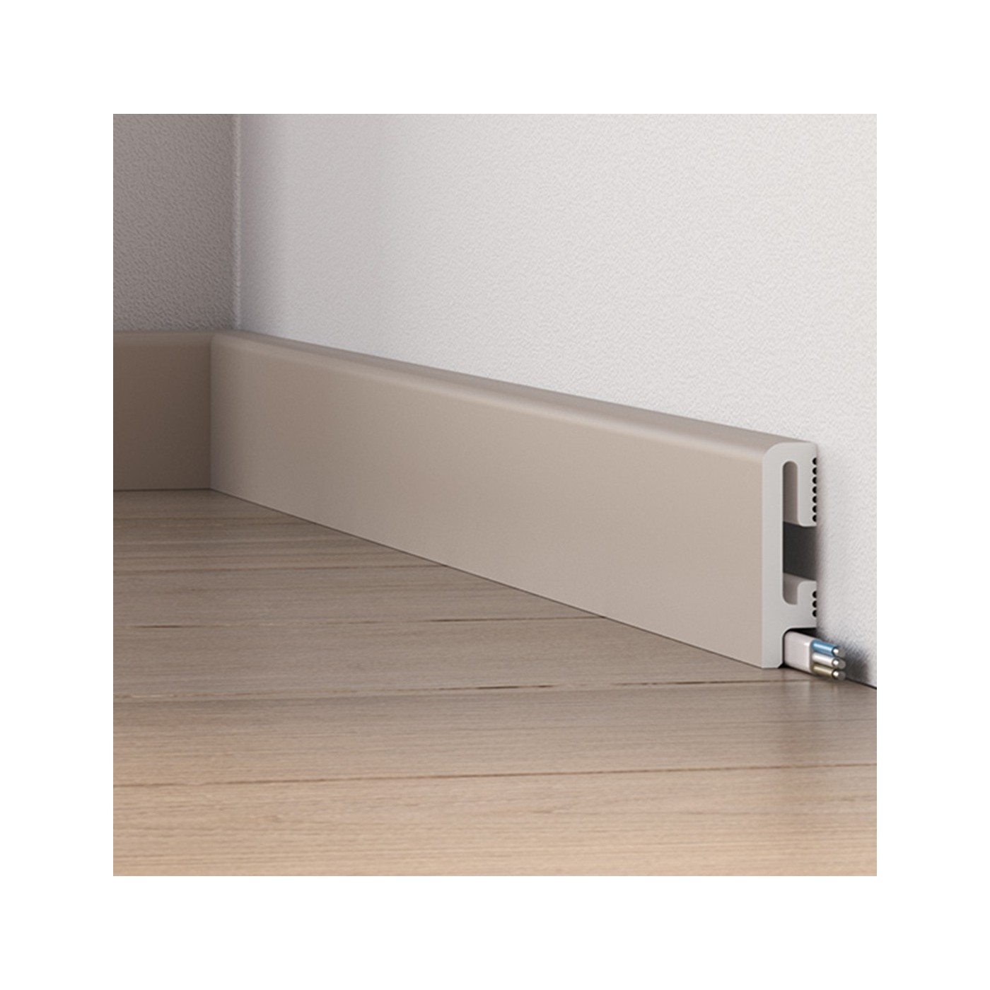 Maskująca niska listwa przypodłogowa Cappuccino DuroFit PF060C 6cm - Premium Floor