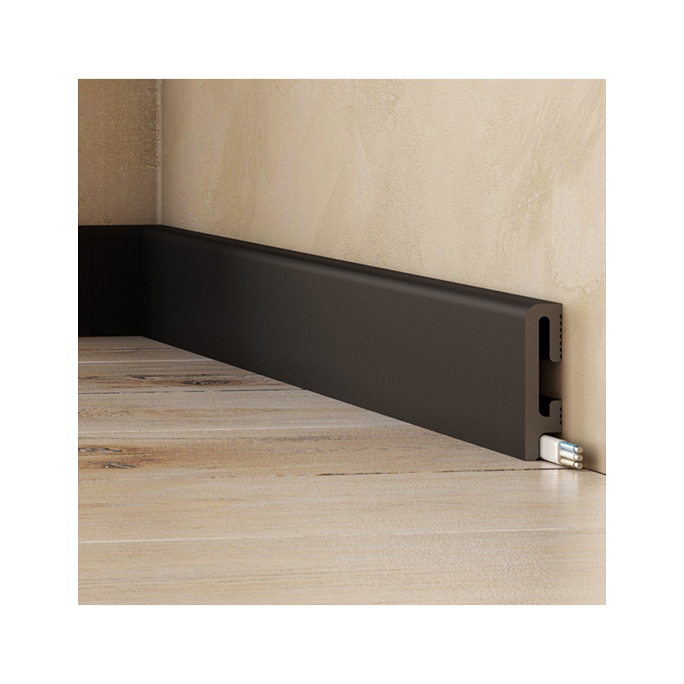 Niska czarna listwa przypodłogowa DuroFit PF060B 6cm - Premium Floor