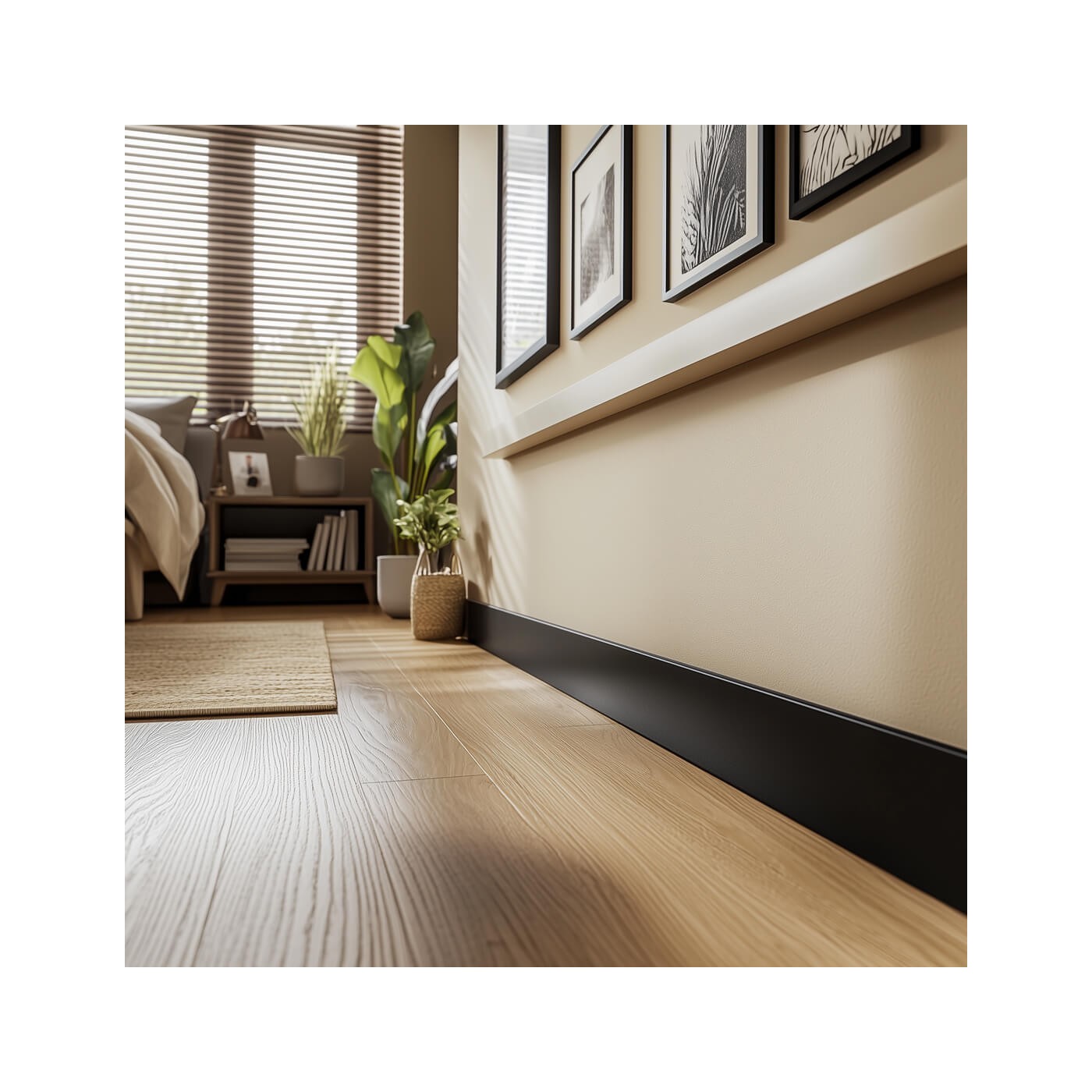 Niska czarna listwa przypodłogowa DuroFit PF060B 6cm - Premium Floor