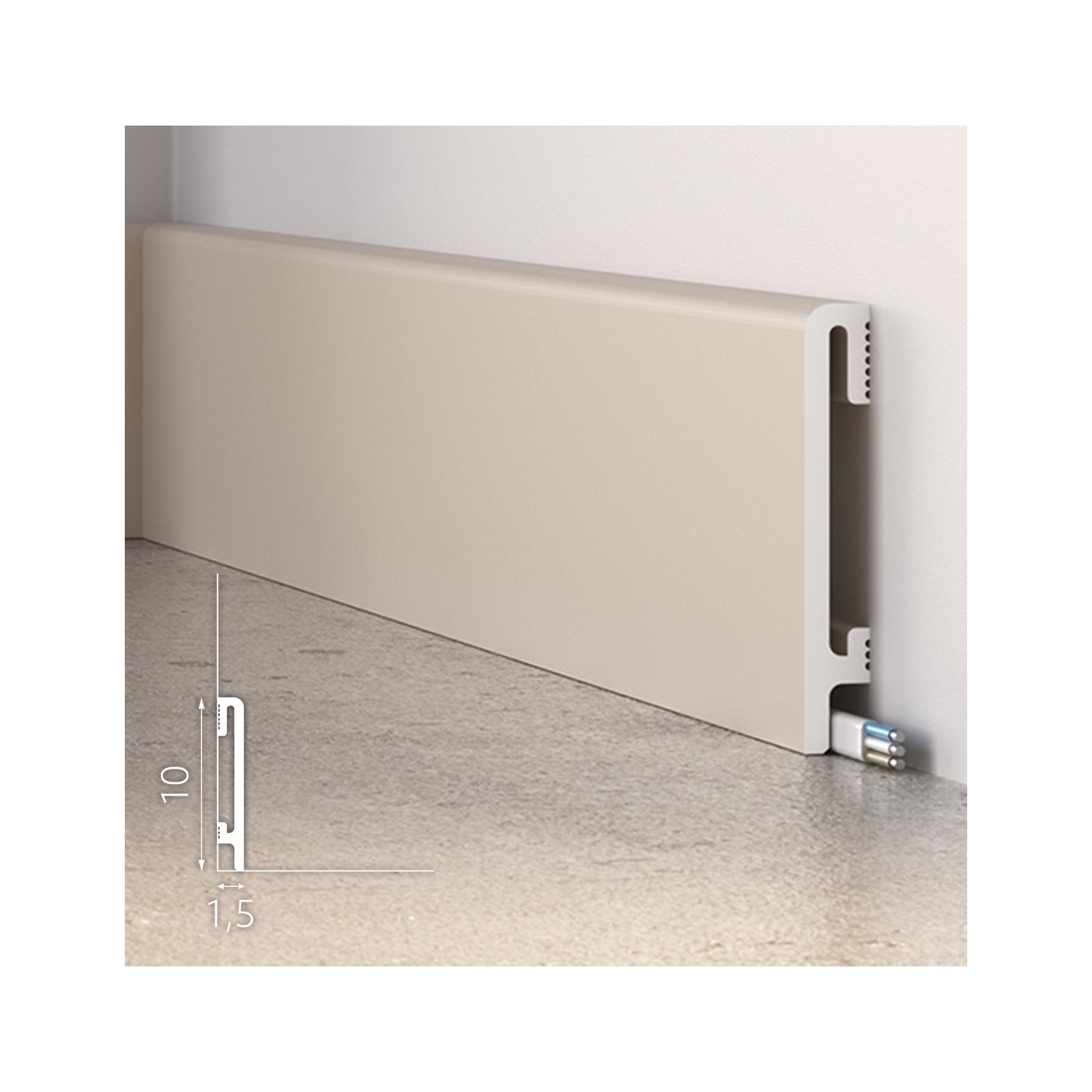 Dekoracyjna listwa podłogowa Kaszmir DuroFit PF100K 10cm - Premium Floor
