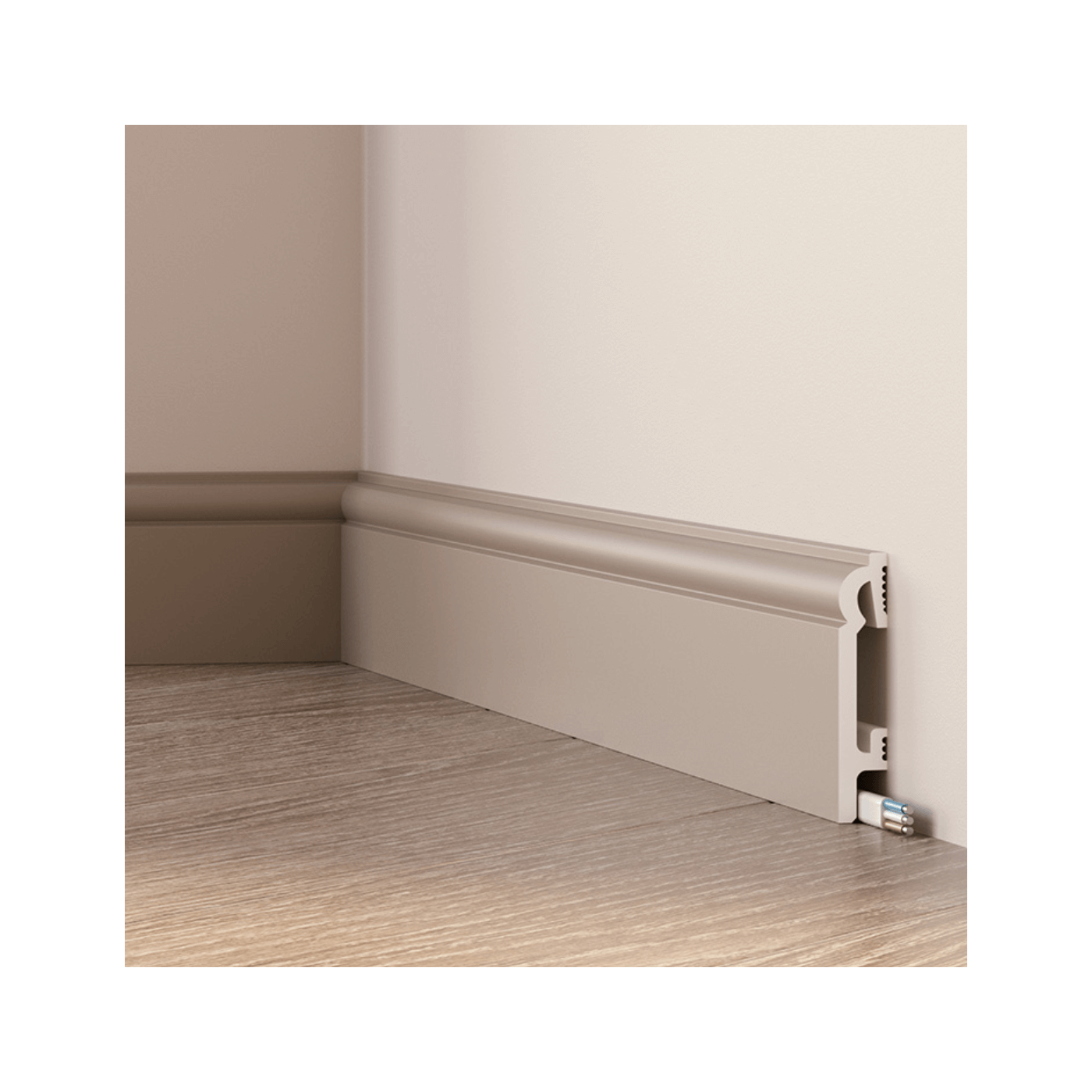 Frezowana listwa przypodłogowa Cappuccino DuroFit PF082C 8cm - Premium Floor