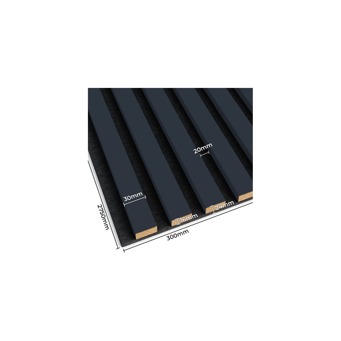 Lamely na plsti Antracit ⭐ [30x275 cm] - lameo®