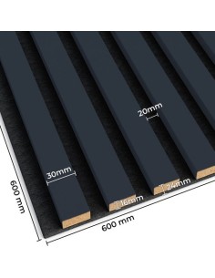 Panel 3D na filcu akustyczny - Antracyt 2
