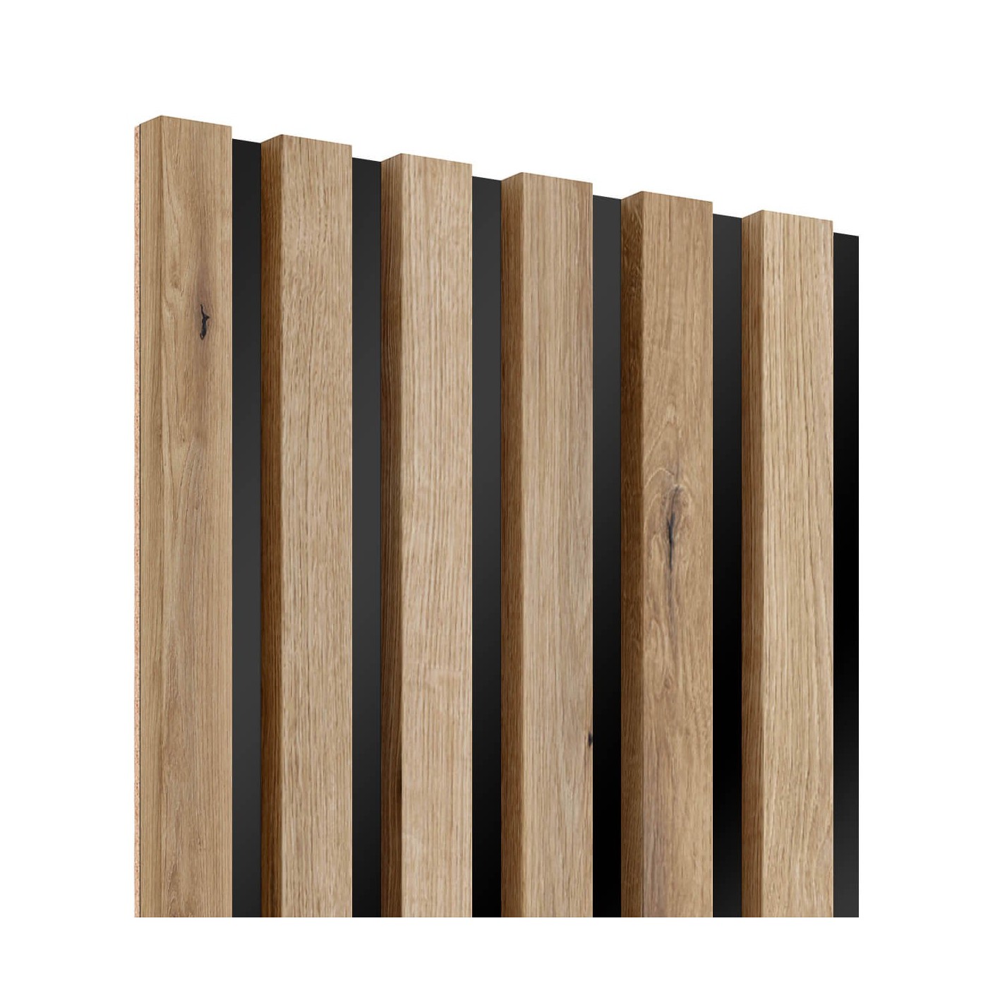 Lamele na czarnym panelu HDF Lameo Dąb Artisan
