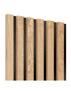 Fornirowane lamele na czarnym panelu HDF Lameo