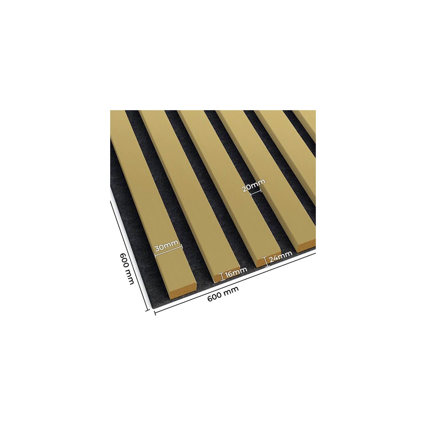 Panely 3D zlatým leskem ⭐ [60x60 cm] - lameo® shop