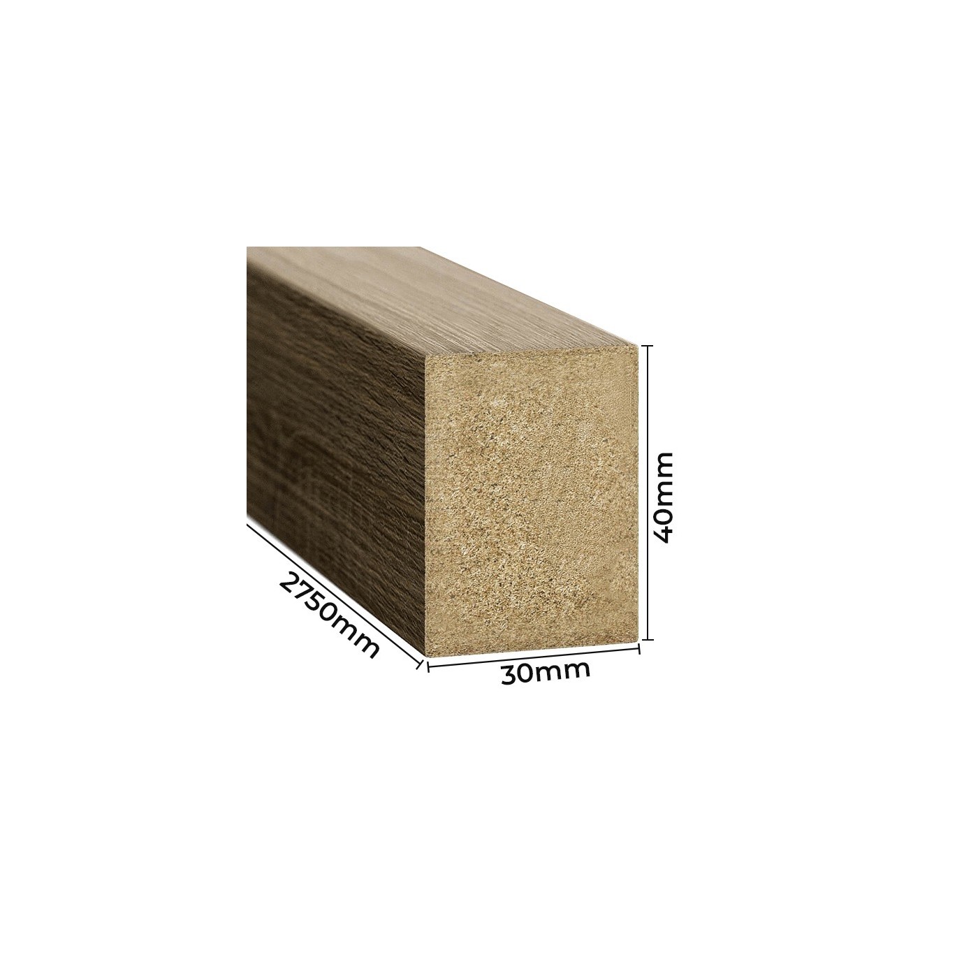 Lamelový dub jasan ⭐ [30x40 mm] - lameo®