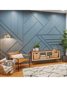 malowana listwa MDF na ścianie aranżacje