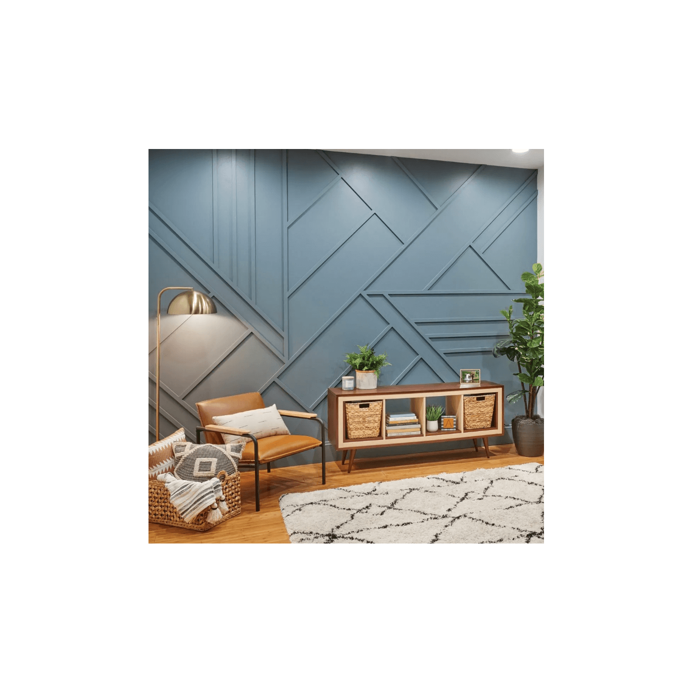 malowana listwa MDF na ścianie aranżacje