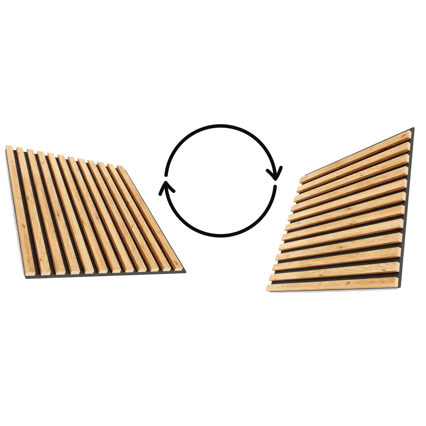 3D panely z přírodního dubu ⭐ [60x60 cm] - lameo®