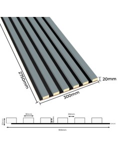 Lamele na czarnym panelu HDF Lameo Skandynawska Szarość 2