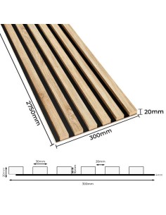 Lamele na czarnym panelu HDF Lameo Dąb Sonoma 2