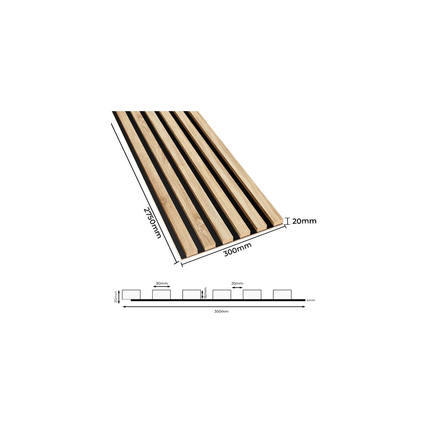 Panely na desce Sonoma dub [30x275 cm] - lameo® shop