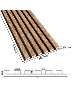 Fornirowane lamele na czarnym panelu HDF Lameo 2