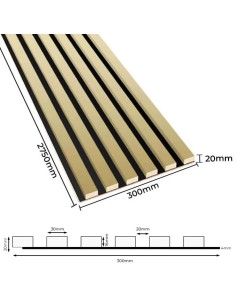 Lamele na czarnym panelu HDF Lameo Złoty 2