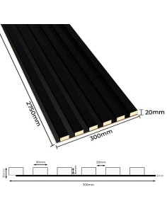 Lamele na czarnym panelu HDF Lameo Czarny Mat 2