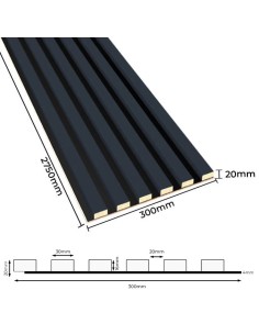 Lamele na czarnym panelu HDF Lameo Antracyt 2