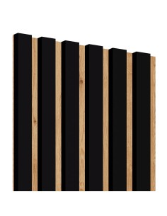 Černá nástěnná lamela na dubovém panelu [30x275] - oficiální obchod lameo® shop