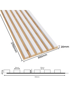 Bílé matné lamely na dubové desce [30x275] - oficiální stránky obchodu lameo® 2