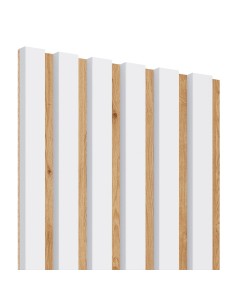 Bílé matné lamely na dubové desce [30x275] - oficiální stránky obchodu lameo®