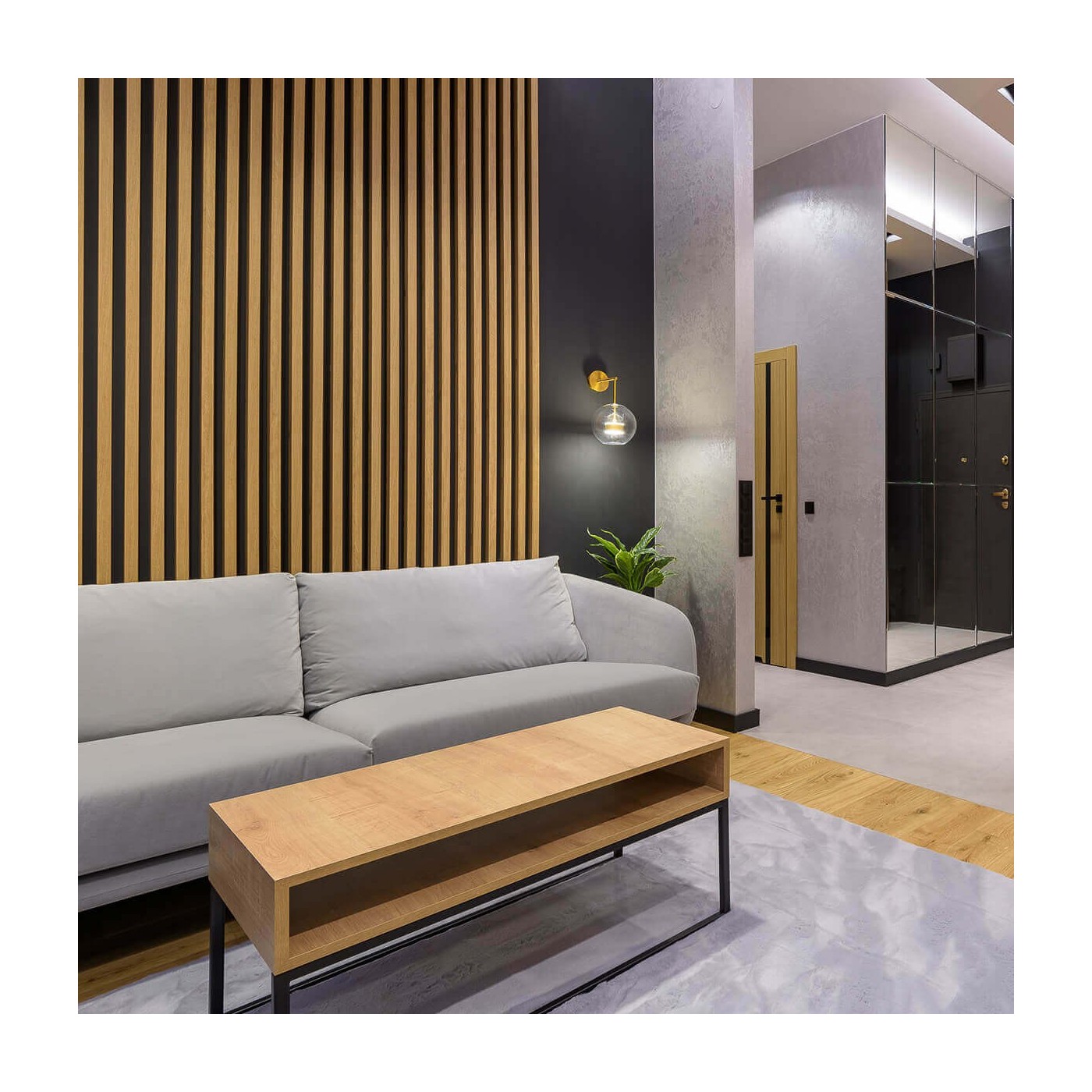 Stěnové latě - přírodní dub [30x60]