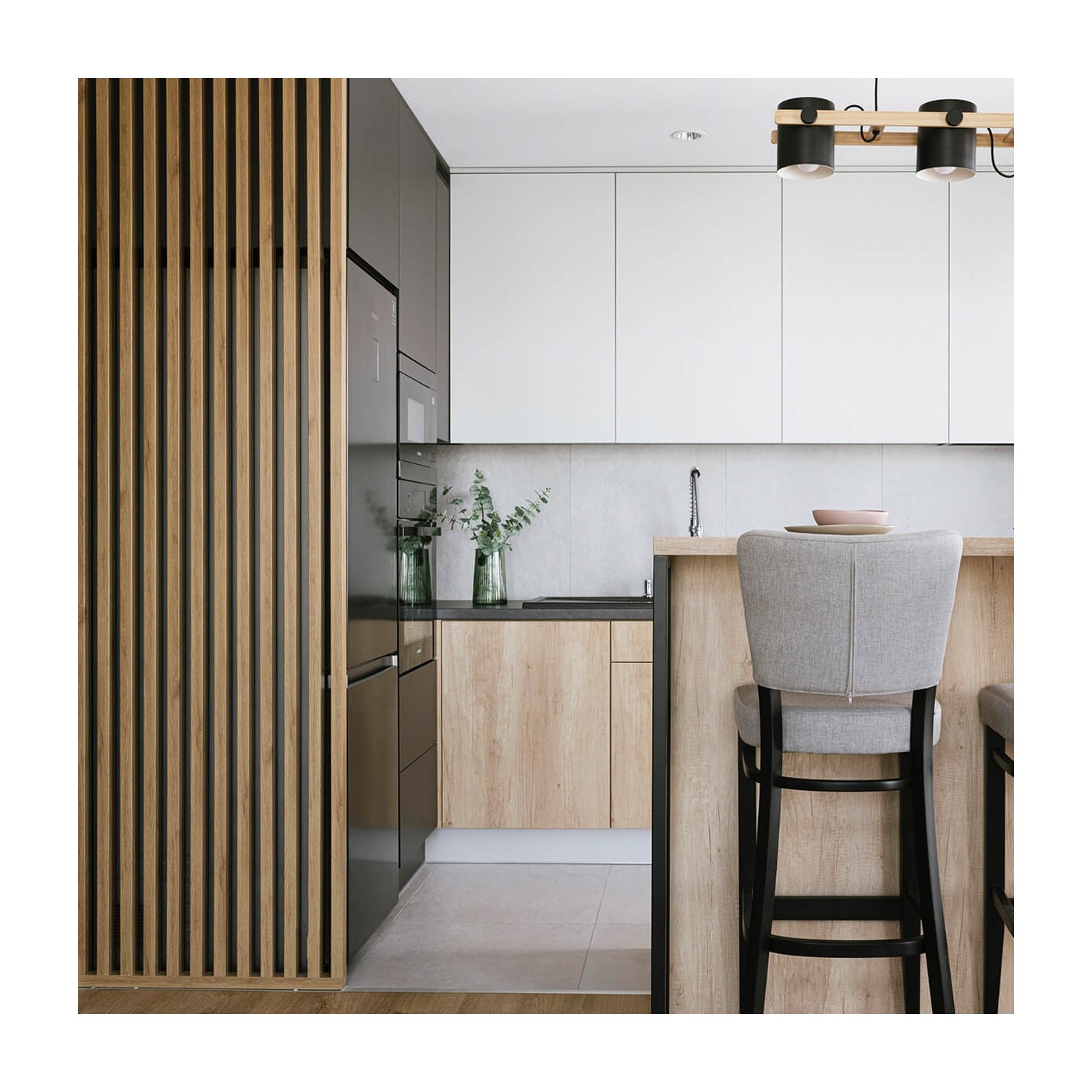 Stěnové latě - přírodní dub [30x60]