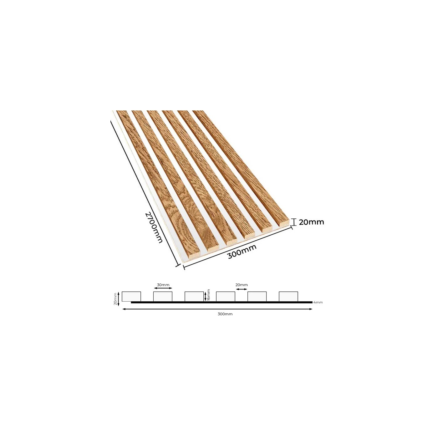 Lamely na panelu Dubová dýha [30x270] - lameo® shop