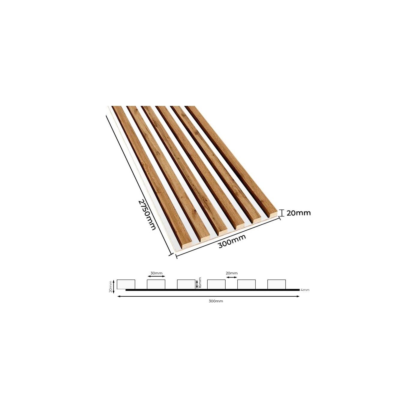 Lamely na panelu Dub wotan [30x275 cm] - lameo® shop