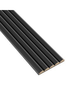 Rýhovany MDF panel - Černá matná