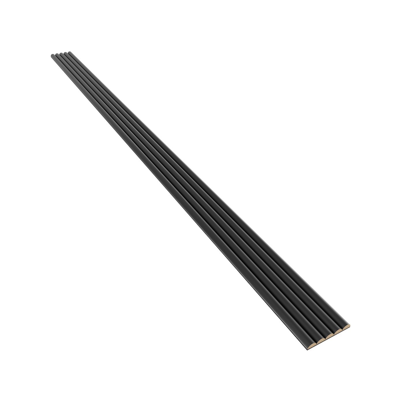 Rýhovany MDF panel - Černá matná