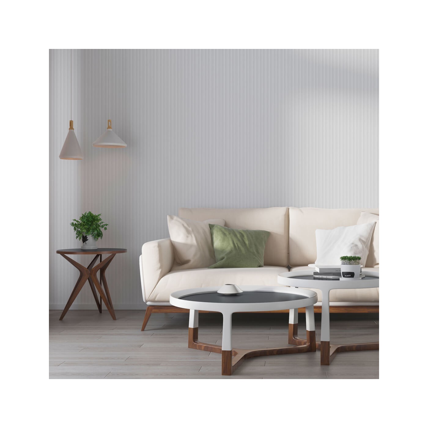 Rýhovany MDF panel - Bílý matný