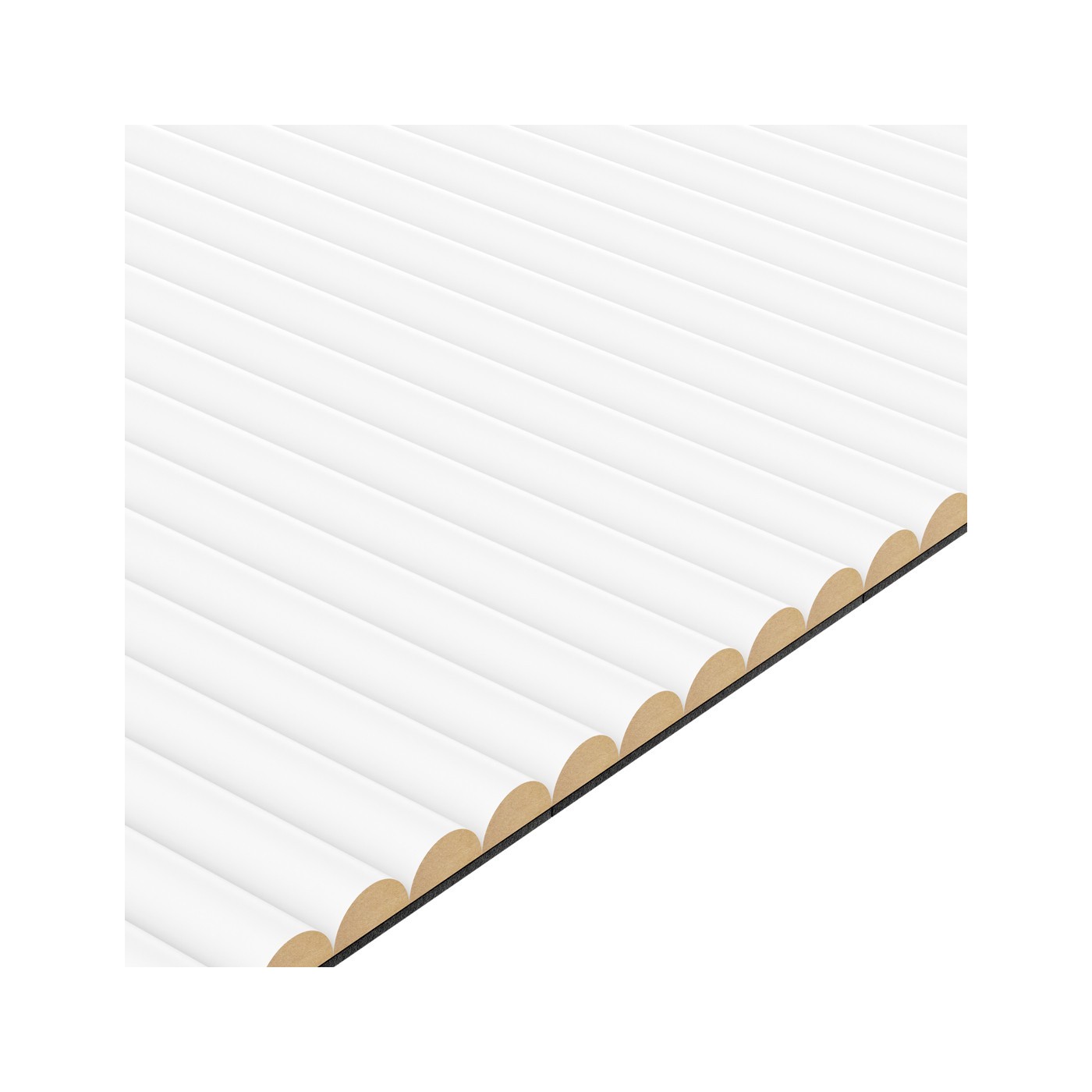 Rýhovany MDF panel - Bílý matný