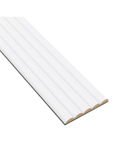 Rýhovany MDF panel - Bílý matný