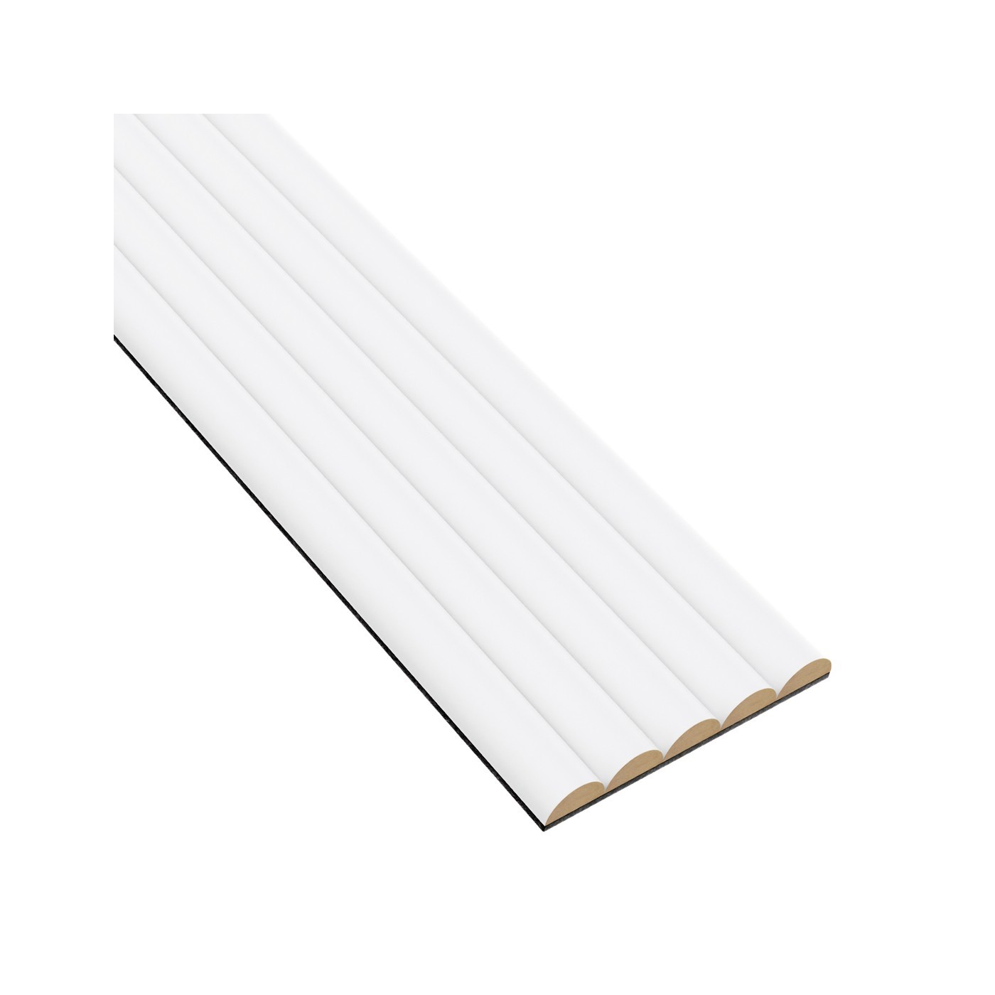 Rýhovany MDF panel - Bílý matný