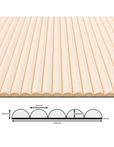 Rýhovany MDF panel - Béžová