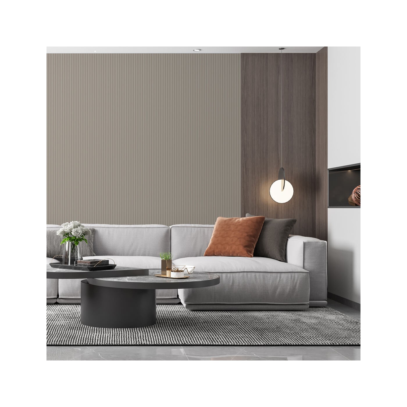 Rýhovany MDF panel - Kašmír