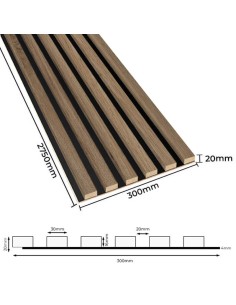 Tmavé dubové latě na panelu [30x275] - oficiální obchod lameo 2