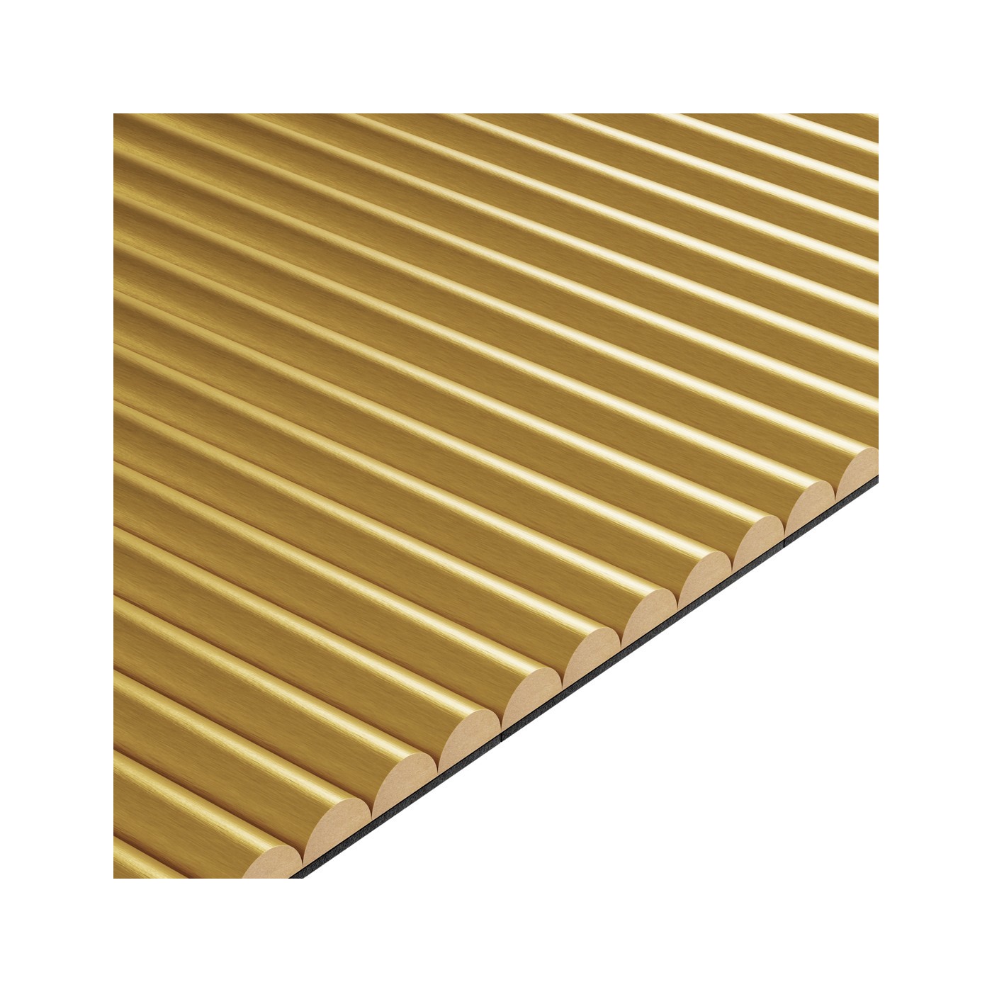 Rýhovany MDF panel - Zlato