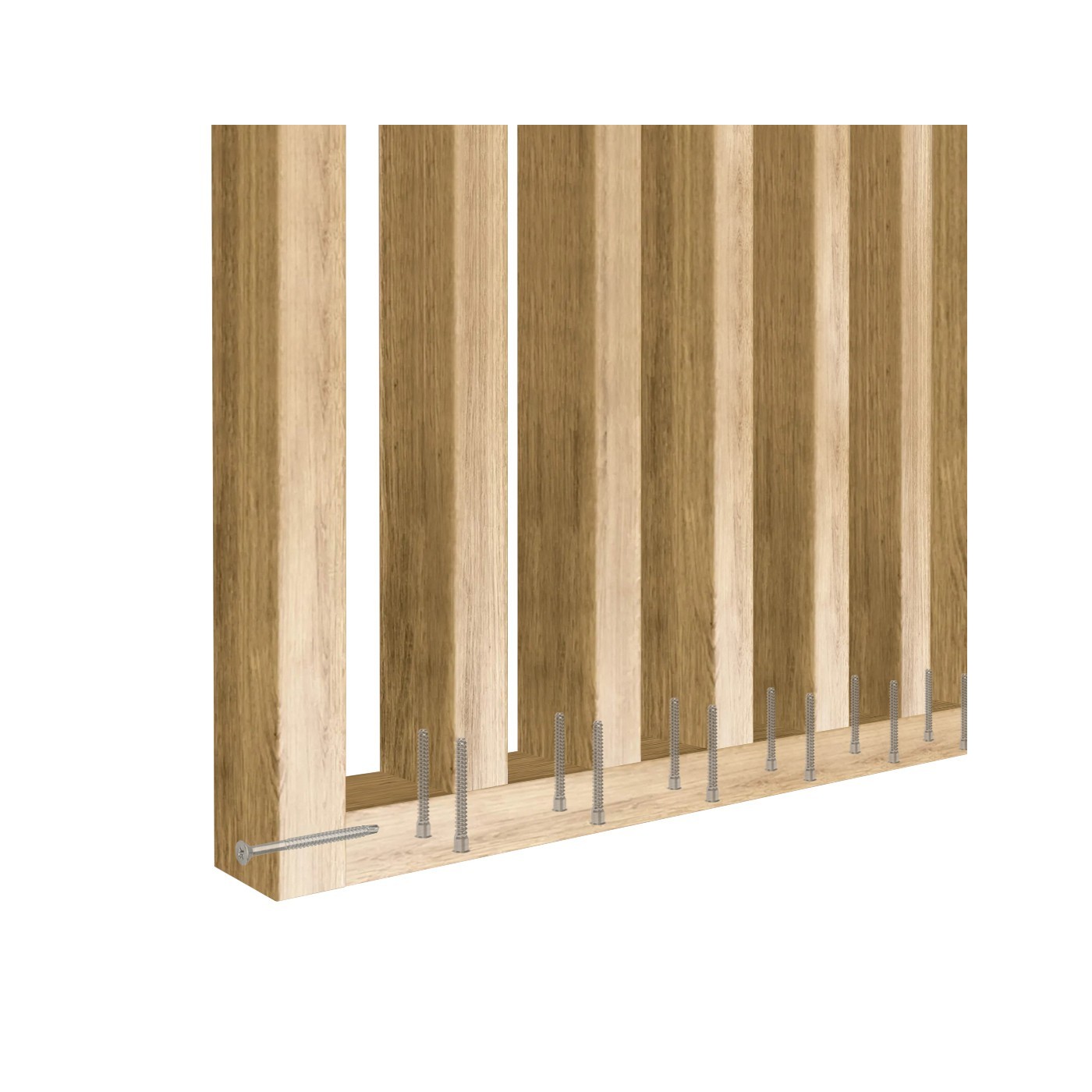 Lamelová stěna na míru - přírodní dub [30x60]