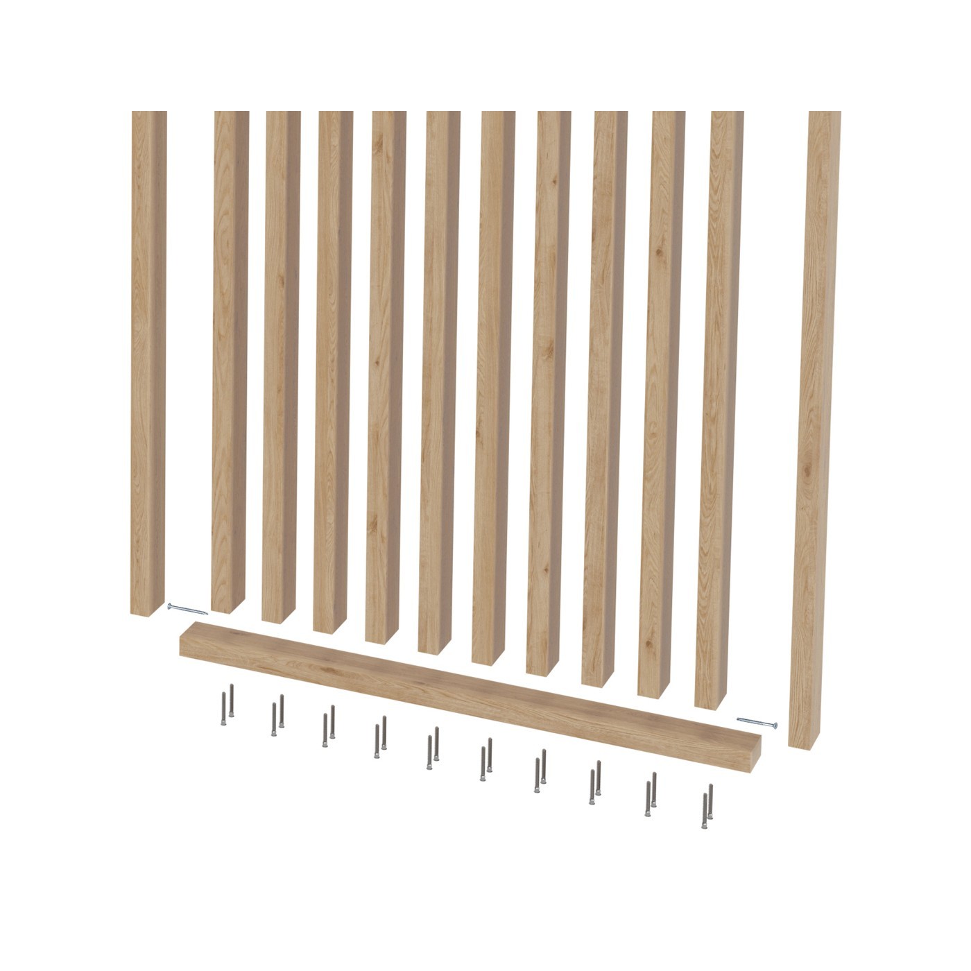 Lamelová stěna na míru - přírodní dub [30x60]