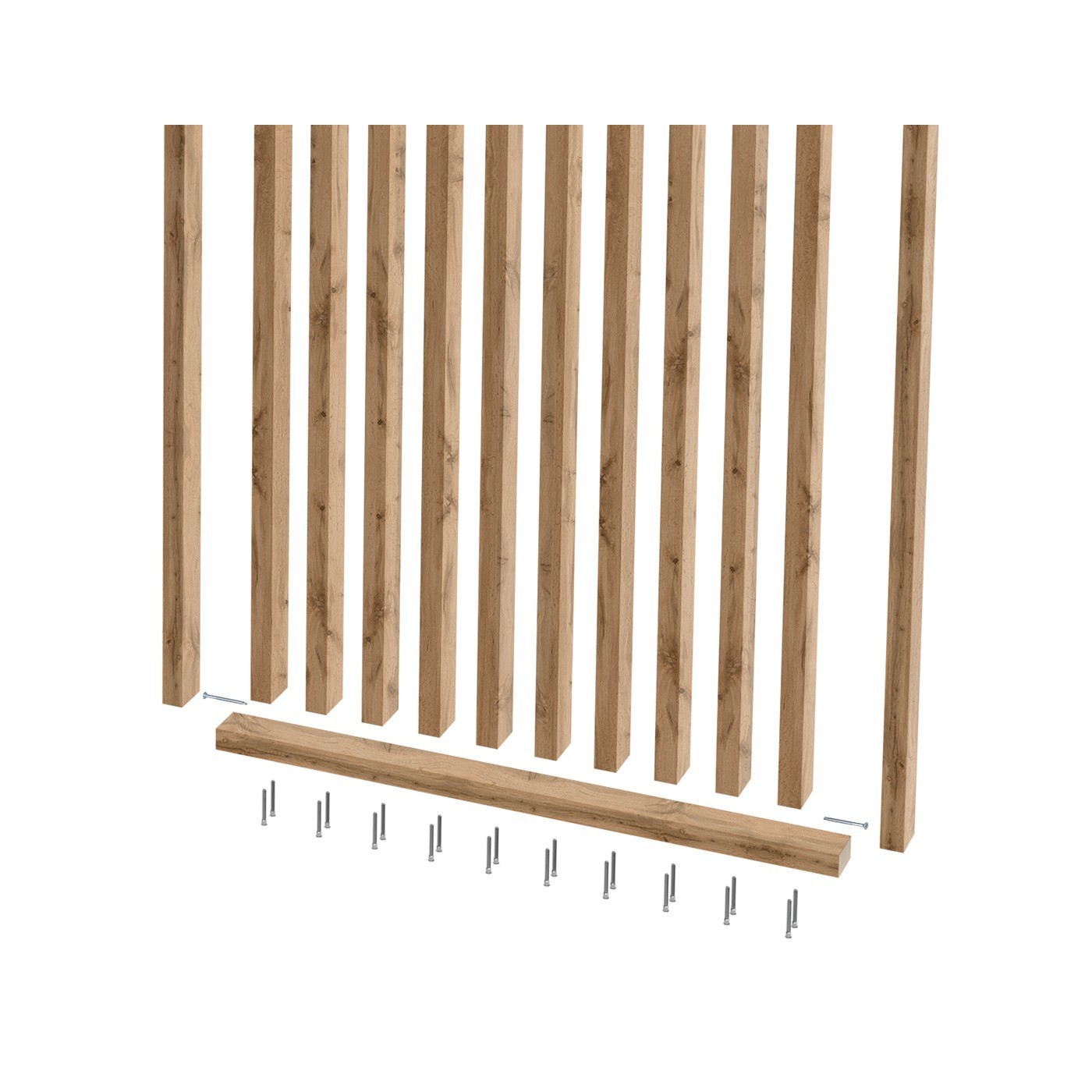 Lamelová stěna na míru - dub wotan [30x60]