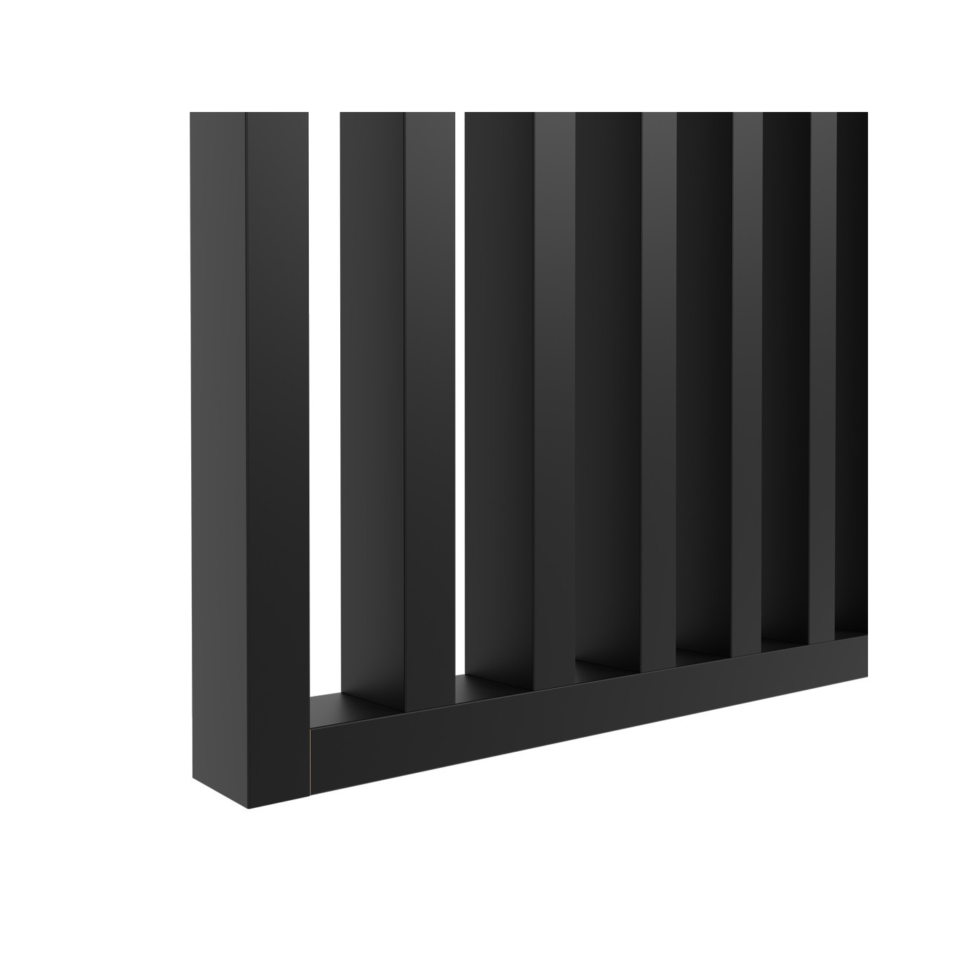 Lamelová stěna na míru - Černá [30x60]